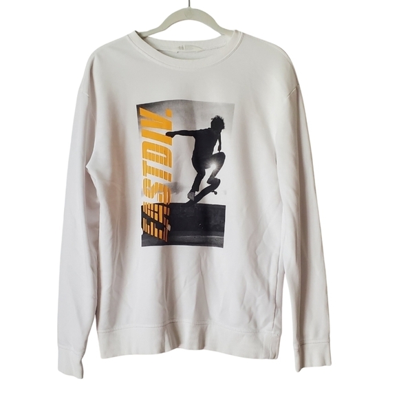 H&M White Skater Sweatshirt - Picture 1 of 4